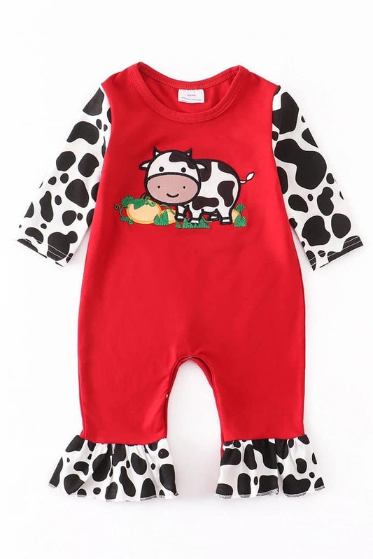 Red Cow Romper